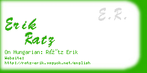 erik ratz business card